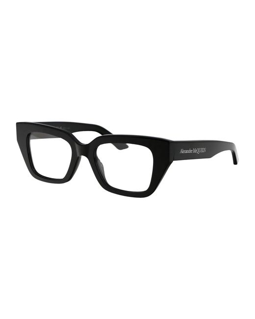 McQueen Black Acetate Optical Glasses