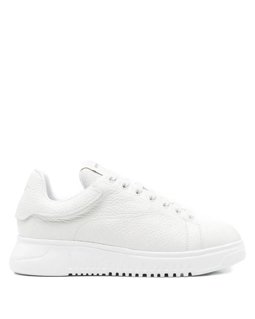 Emporio Armani White Leather Sneakers for men