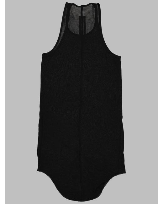 Rick Owens Black Tank Top "Basic Rib"