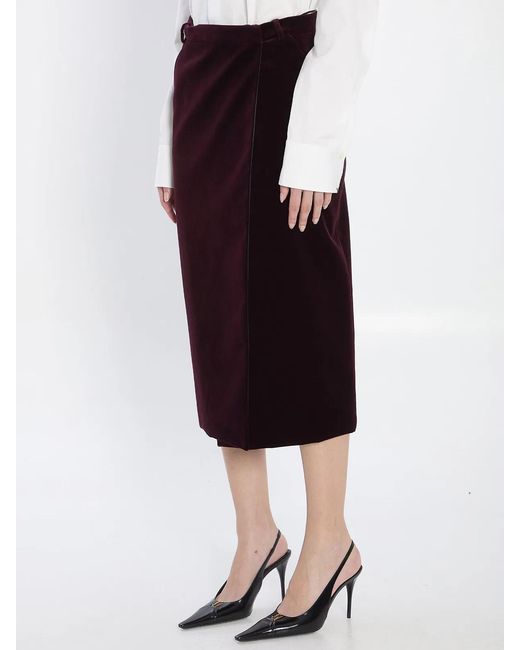 Saint Laurent Black Wrap Skirt