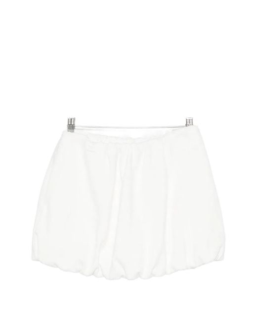 DUNST White Cotton Mini Skirt