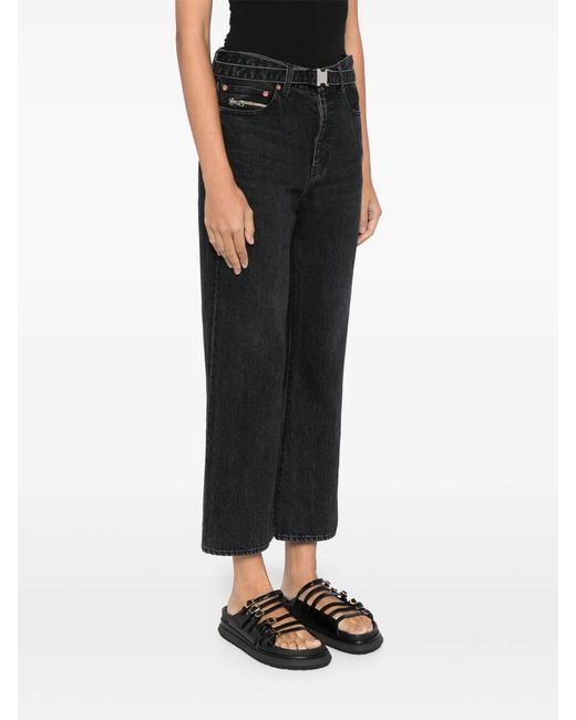 Sacai Black Boot Cut Denim Pants