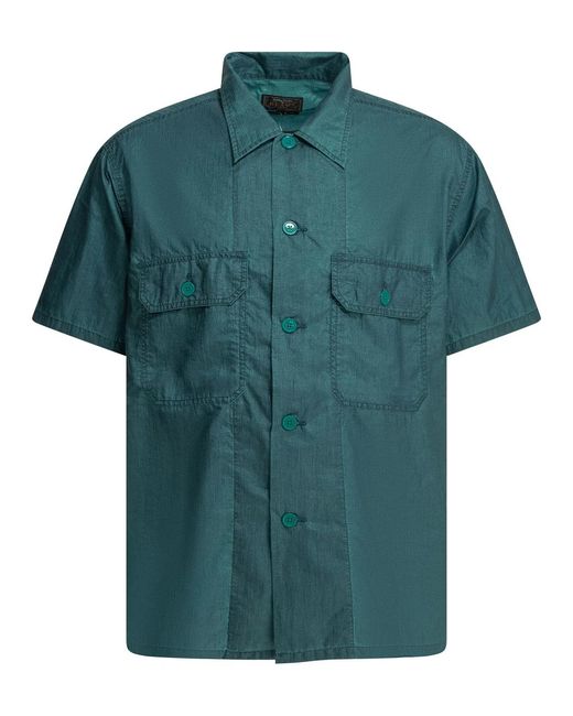 Beams Plus Green "Mil Sht" Casual Shirt for men