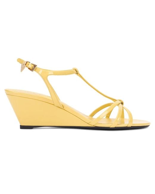 Prada Natural Wedge Sandals