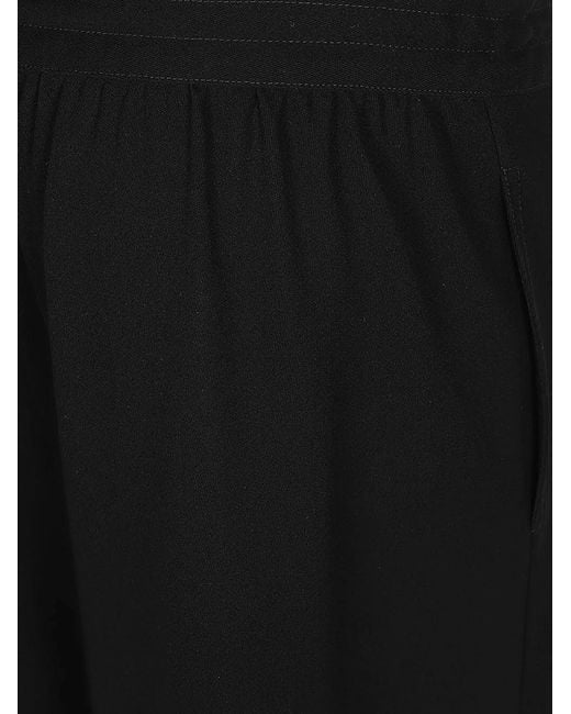 The Row Black Drawstring Wool Trousers