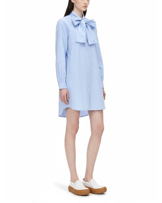 Moschino Couture Blue Gown With Ribbon