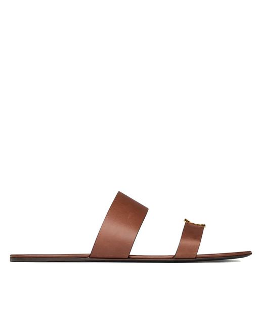 Saint Laurent Brown Babylone Slides