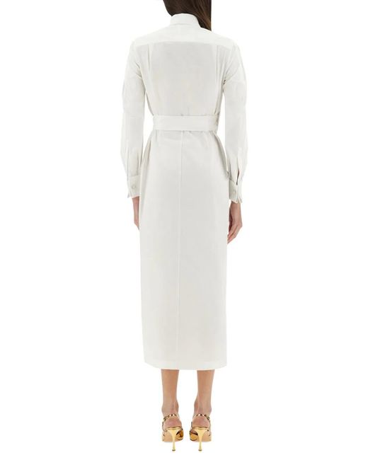 Max Mara White "Balzac" Long Dress