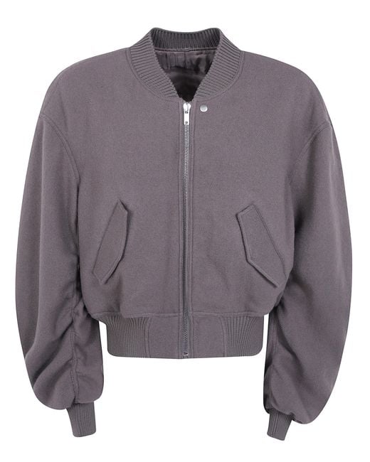 Rick Owens Gray Secchia Flight Jacket for men