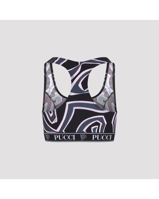 Emilio Pucci Blue Labyrinth Print Top
