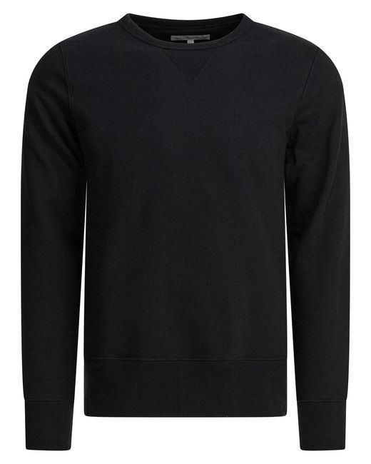 Merz B. Schwanen Black Merz B Schwanen "Loopwheeled" Crewneck Sweatshirt for men
