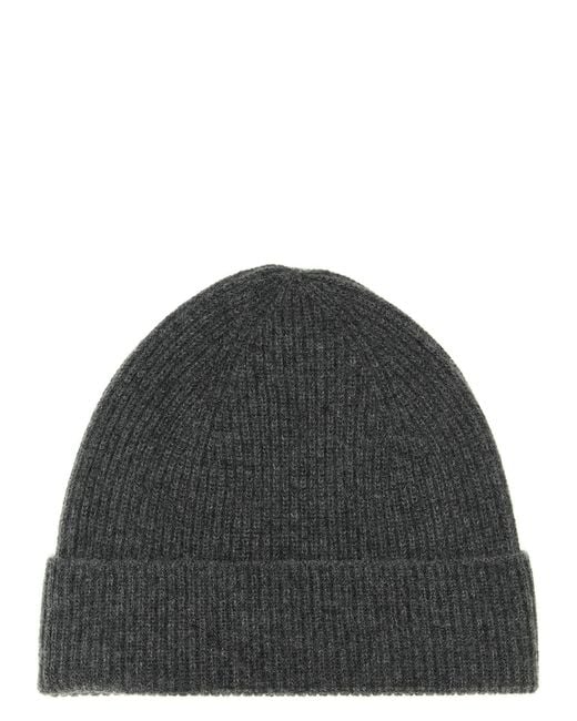 Ballantyne Black Cashmere Beanie for men
