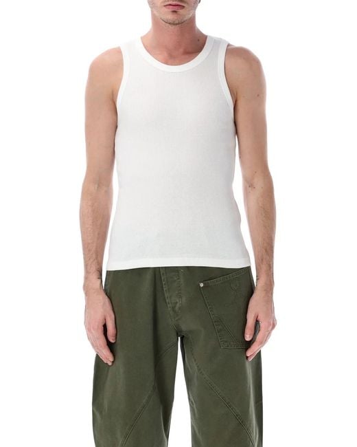 J.W. Anderson Green Slim-Fit Ribbed Tank Top for men