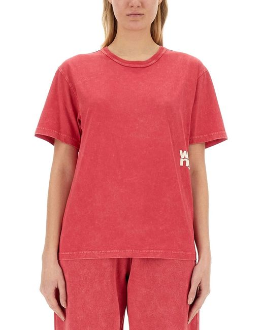 T By Alexander Wang Red T Shirt With Logo