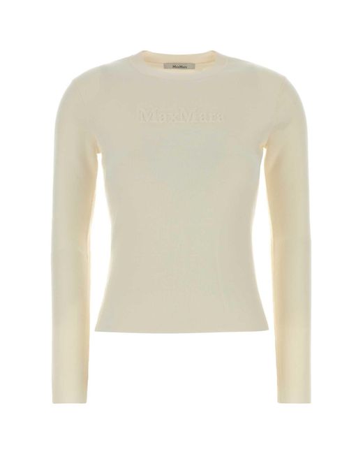 Max Mara White Manto Sweater