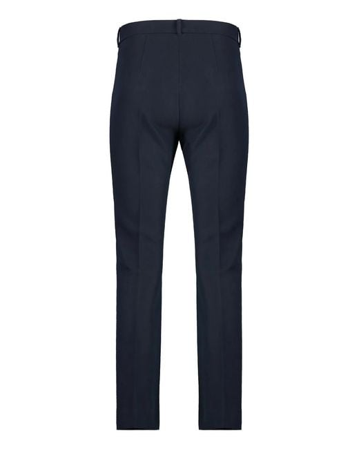 Max Mara Blue S Max Mara Stretch Viscose Trousers With Flared Hem