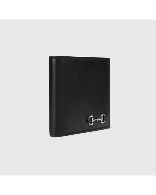Gucci Black Bi-Fold Wallet With Clip for men