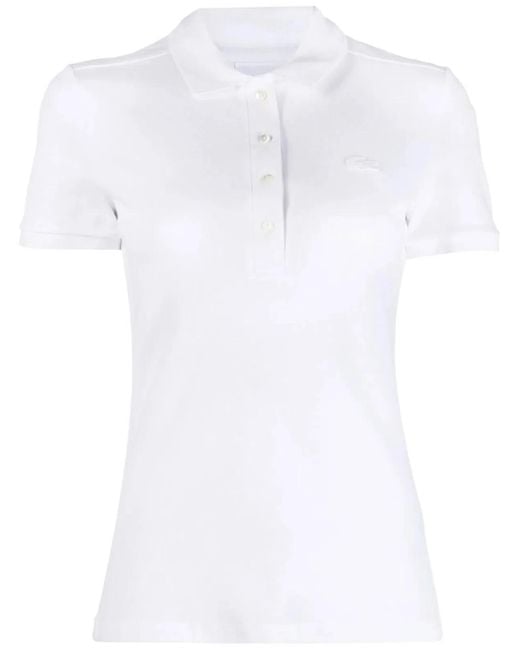 Lacoste White Polo With Logo