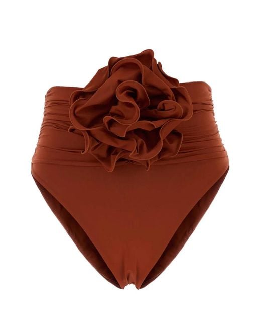 Magda Butrym Brown Ss26 Swim Bottom 01