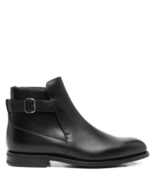 Church's Black Buckle-Fastening Leather Ankle Boots for men