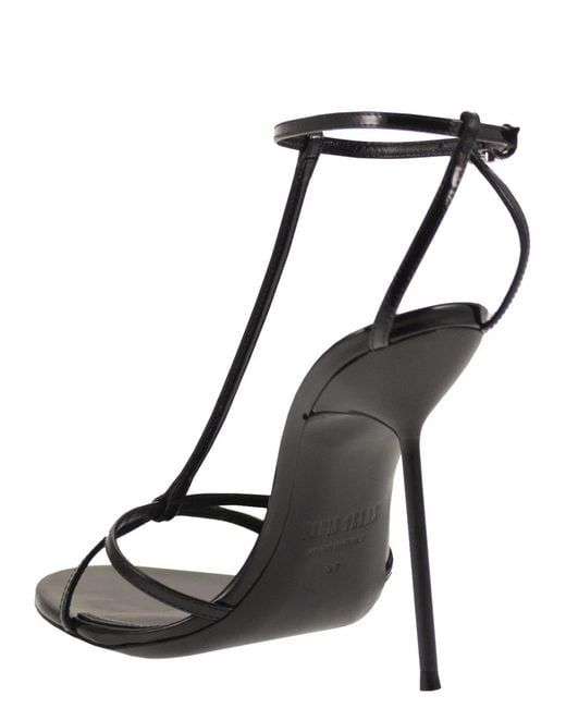 Paris Texas Black Lidia T-Strap Sandal