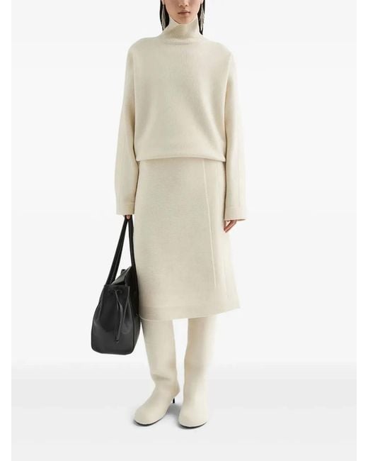 Jil Sander Natural "Padded Details" Skirt