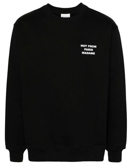 Drole de Monsieur Black Slogan Sweatshirt for men