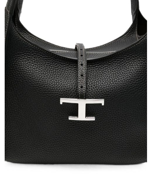 Tod's Black T-Timeless Small Leather Tote Bag