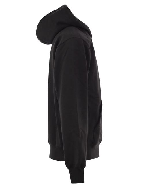 Carhartt Black Hoodie With Embroidered Logo