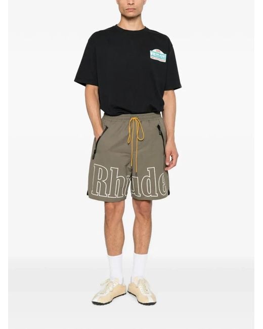 Rhude Gray Logo Short for men