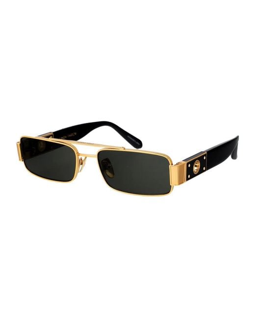 Linda Farrow Black Yellowgold/ Titanium Sunglasses