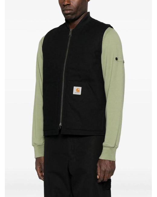 Carhartt Black Padded Cotton Canvas Vest