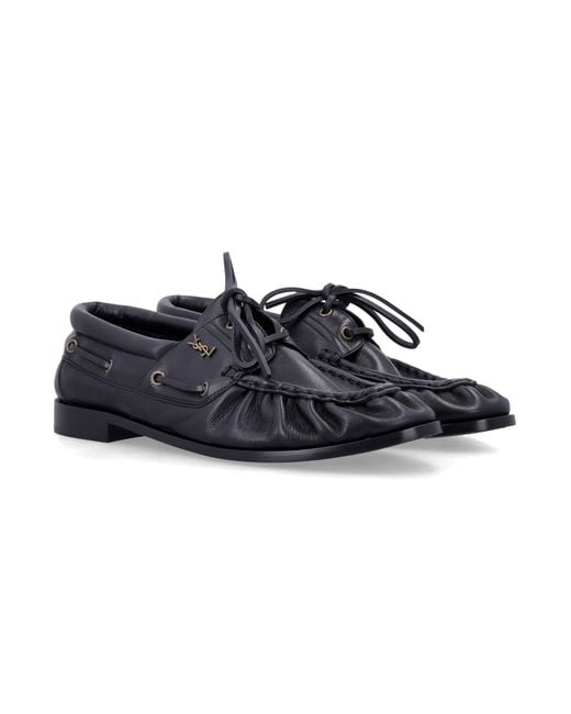 Saint Laurent Blue Le Loafer Bateau for men