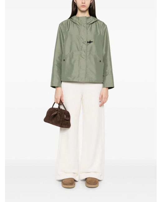 Fay Green Short Parka Coat