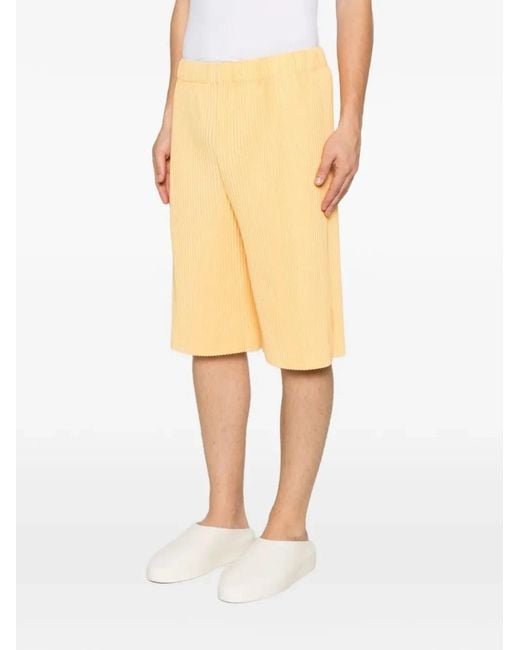 HOMME PLISSÉ Yellow Homme Plisse Homme Plisse Issey Miyake Wear Or Wrap Pleated Shorts for men