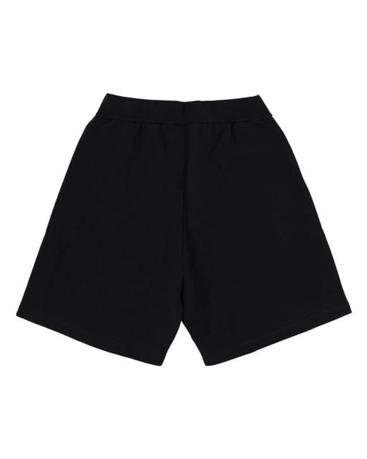 DSquared² Black Shorts With Logo Embroidery for men