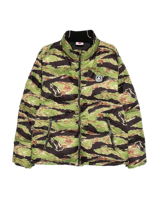 BBCICECREAM Green Camou Down Jacket for men