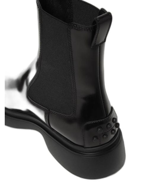 Tod's Black Leather Chelsea Boots