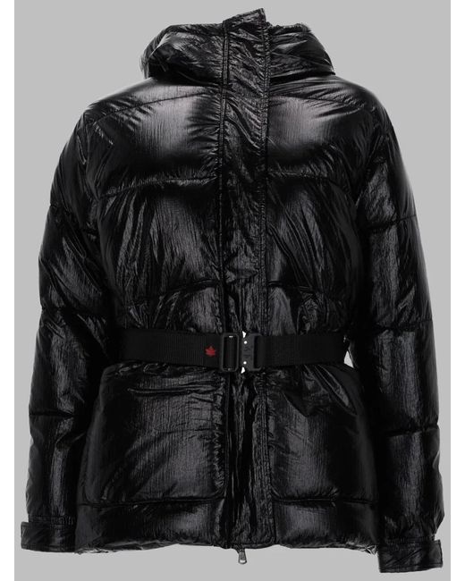 Canadian Black Giacca Con Cintura E Cappuccio
