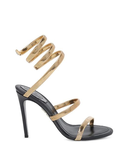 Rene Caovilla Metallic Wrap Strap Open-Toe