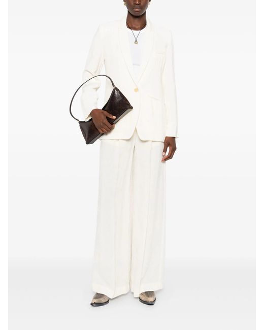 Forte_forte White Giglio Fluid Chic Velvet Pants