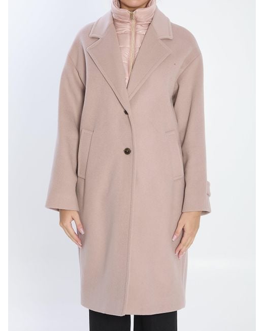 Herno Natural Ultralight Wool And Nylon Coat