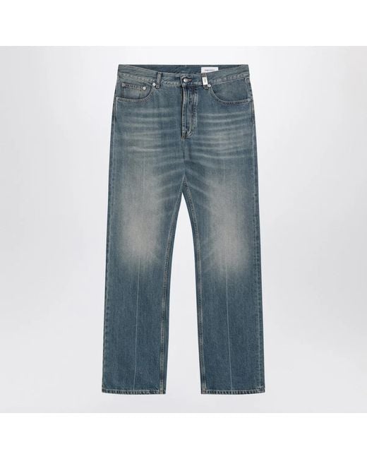 McQueen Blue Faded Jeans for men