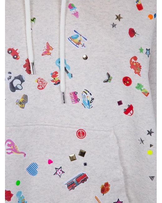 Maison Mihara Yasuhiro Gray "Kids Sticker" Hoodie