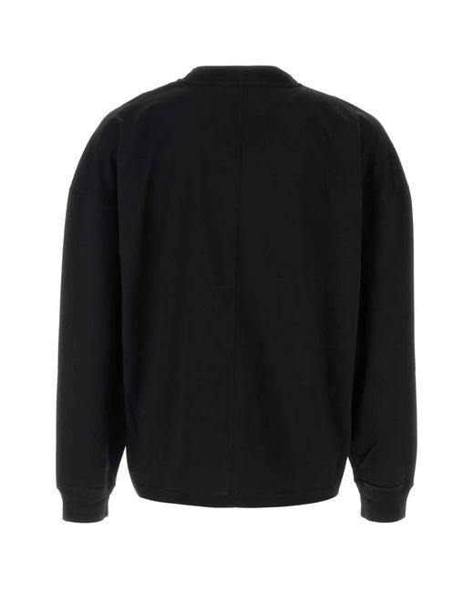 The Row Black Mock Collar T-Shirts for men