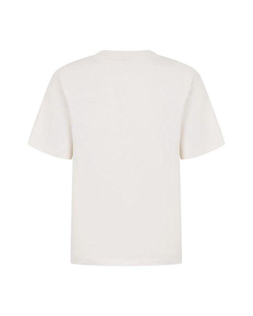 Céline White Cotton Jersey T-Shirt With Print