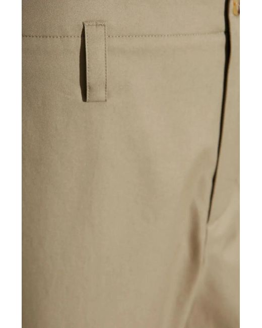 McQueen Natural Cotton Gabardine Chino Pants for men