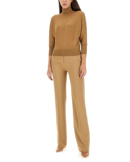 Max Mara Brown Wool Jersey