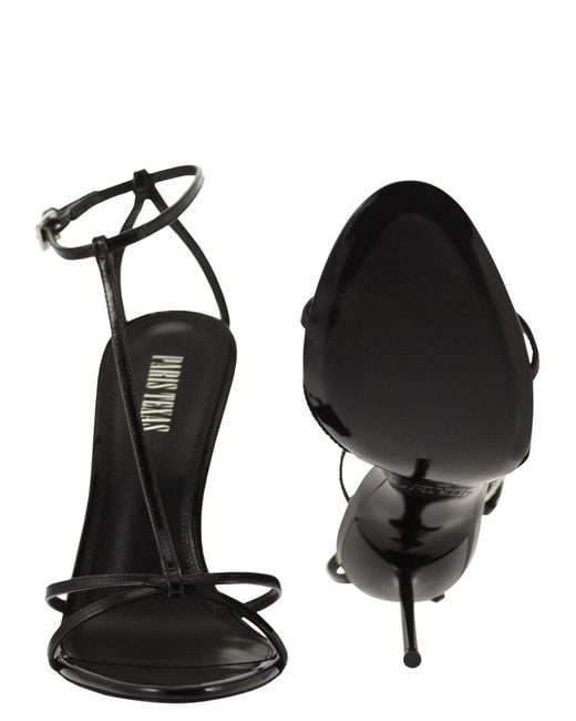 Paris Texas Black Lidia T-Strap Sandal