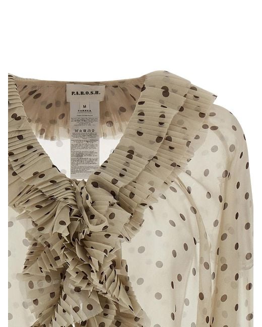 P.A.R.O.S.H. Natural P. A.R. O.S. H. Polyester Blouse